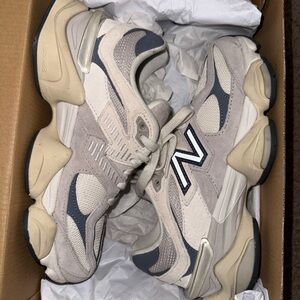 New Balance 9060 Grey and Blue Men 4.5, Women’s 6